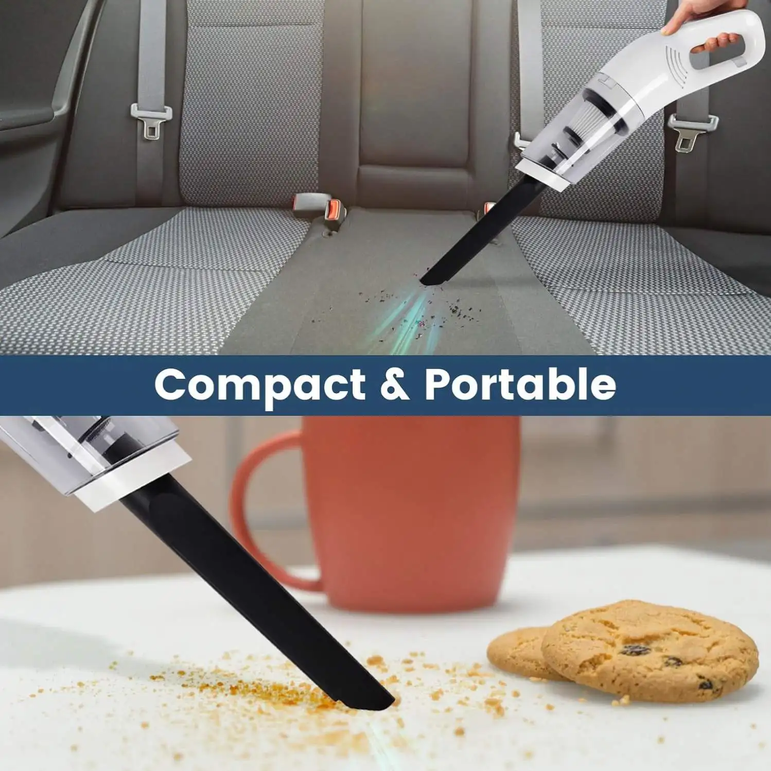 High Power Portable Dry and Wet Use Car Vacuum Cleaner Wired Hand Mini 12V Car Vacuum cleaner for car cleaning