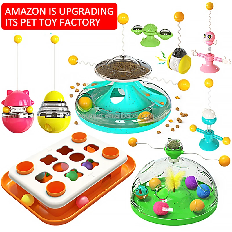 New Tumbler Cat Toy Leaky Food Turntable Cat-Teasing Stick Pet Supplies Tumbler Treat Dispenser Ball Dog Toy