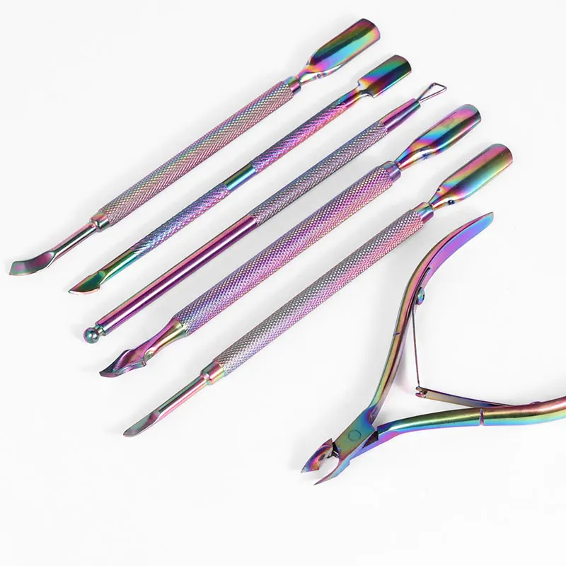 Professional Gel Polish Remove Manicure Kit set box tools Stainless Steel Tweezers Cuticle Nipper Scissor nail care tools set