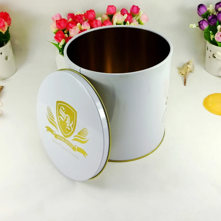 Manufacturer Wholesale Metal Round Tea Coffee Bean Candy Gift Candy Tin Jar  With Packaging Box