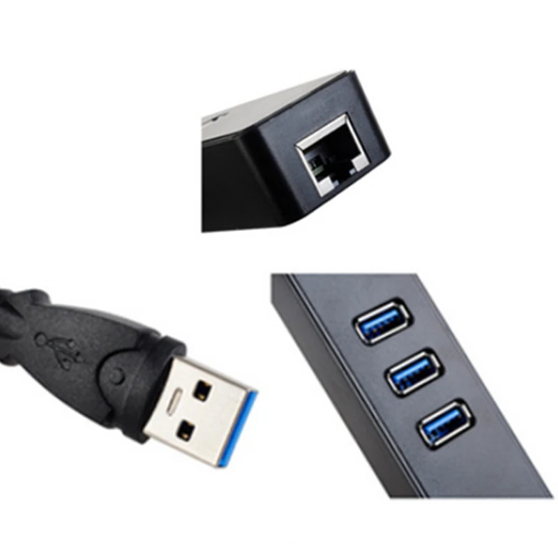USB 3.0 Male To Gigabit Ethernet RJ45 Jack Adapter