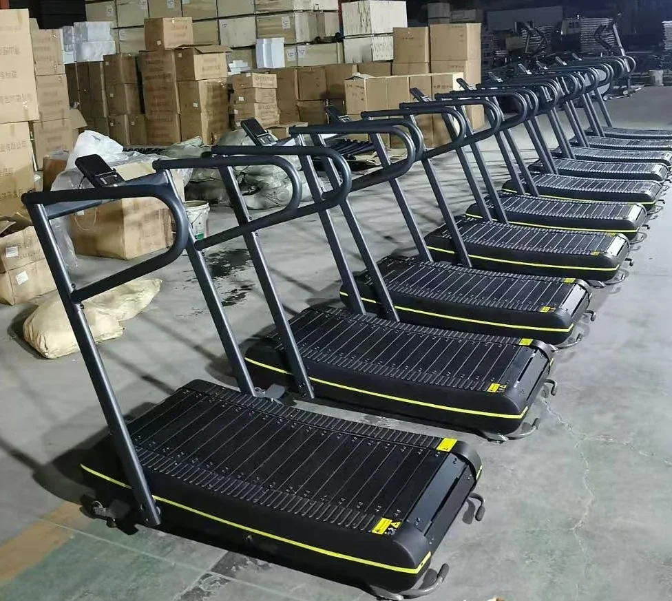 Home Use gym Fitness slim walking pad air runner non self powered running curved treadmill