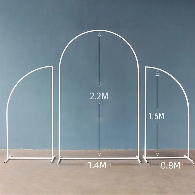 3 Pcs/Set Outdoor Wedding Arch Props Wrought Iron Geometric Irregular Flower Stand Party Birthday Backdrop Balloon Decor Shelf