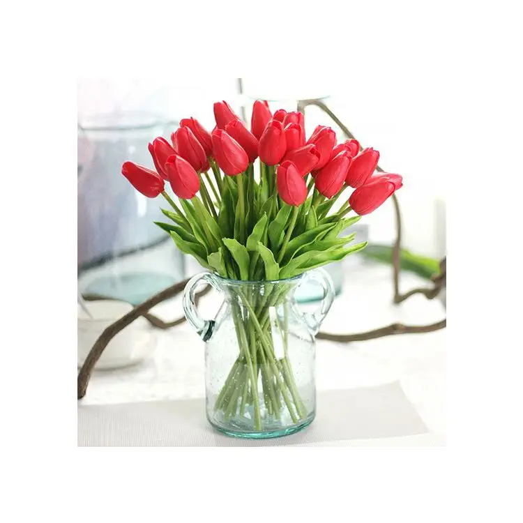 High quality finest price artificial PU tulip flower for wedding