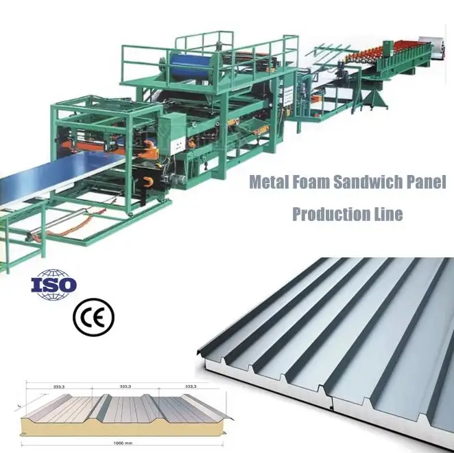EPS Polystyrene Insulated Thermal Fireproof Sandwich Panel Production Line Rockwool Cold Room Warehouse Panels Making Machine