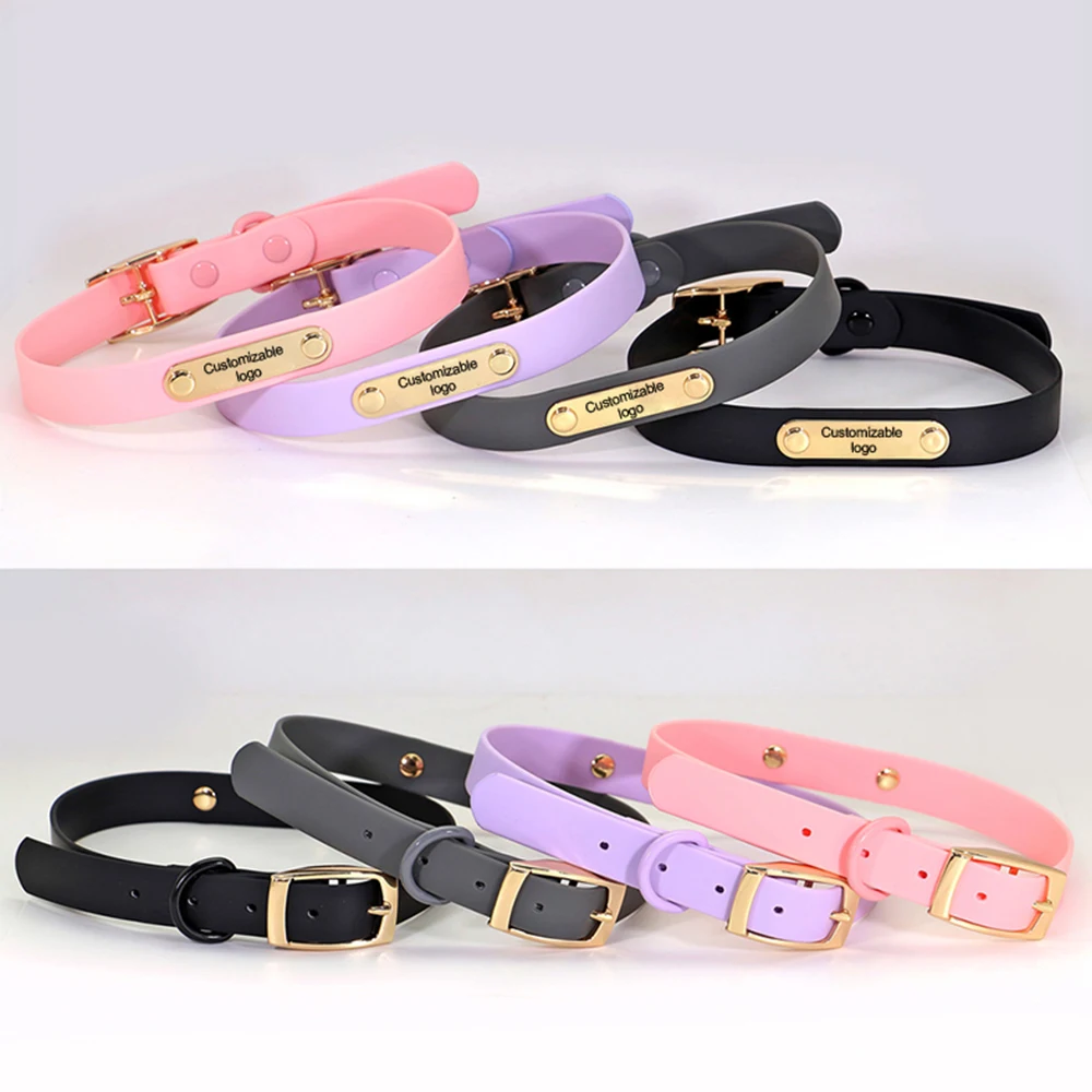 Customized Logo Colour Waterproof Durable PVC Dog Leash for Walking Luxury Fashion PVC Dog Collar Leash Set