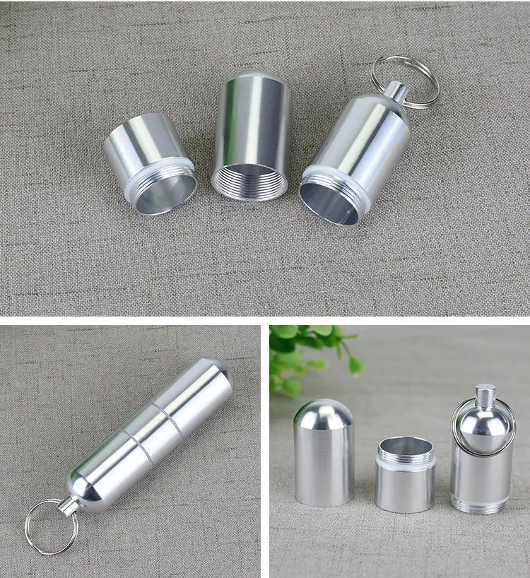 Aluminum Cigarettes Box Waterproof Metal Pill Organizer Case Toothpick Capsule Cigarette Accessory Mens Gift Gadgets