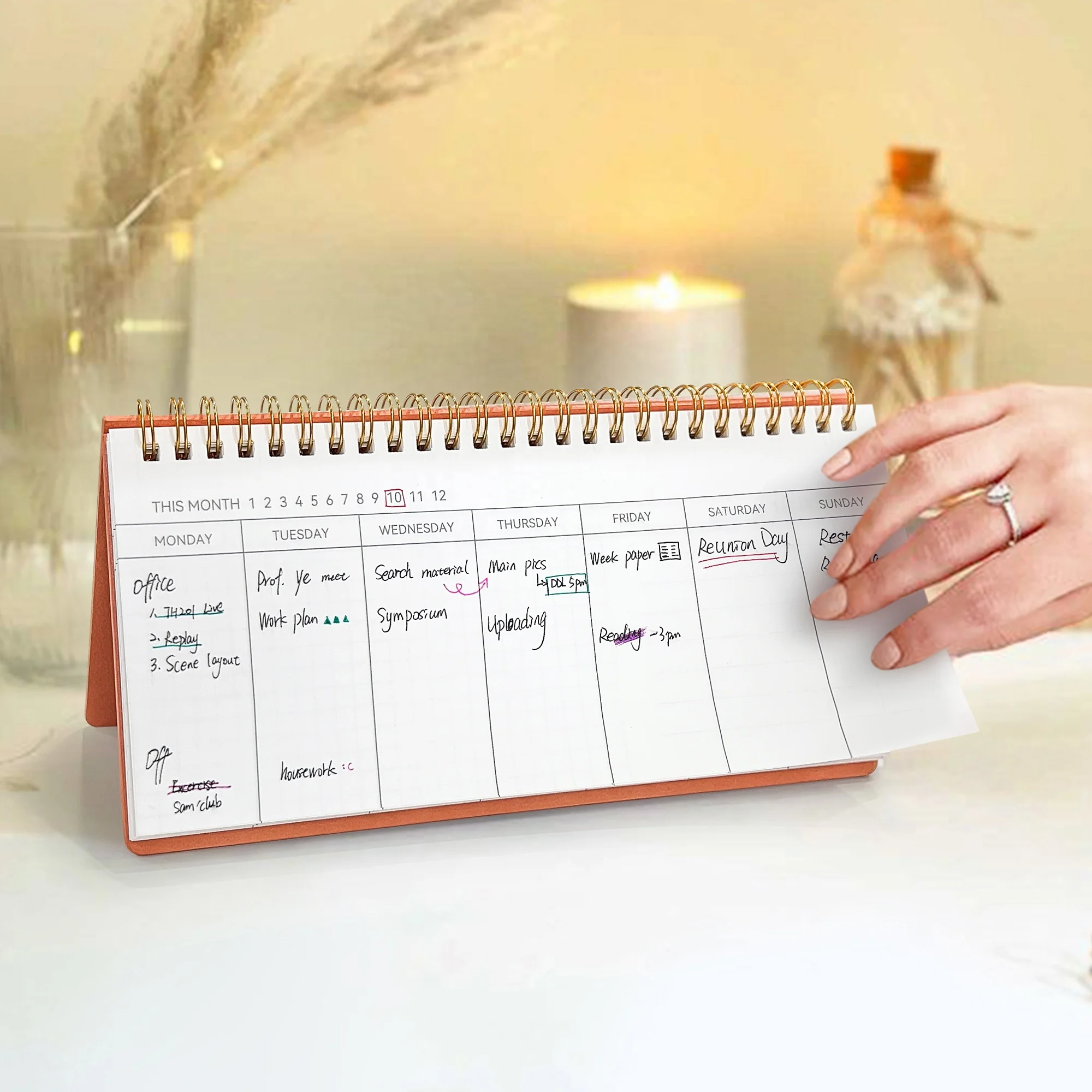 Low Price Custom Notebooks Mini Paper Deskpad Calendar Schedule Agenda To Do Table Memo Journals Undated Weekly Keyboard Planner