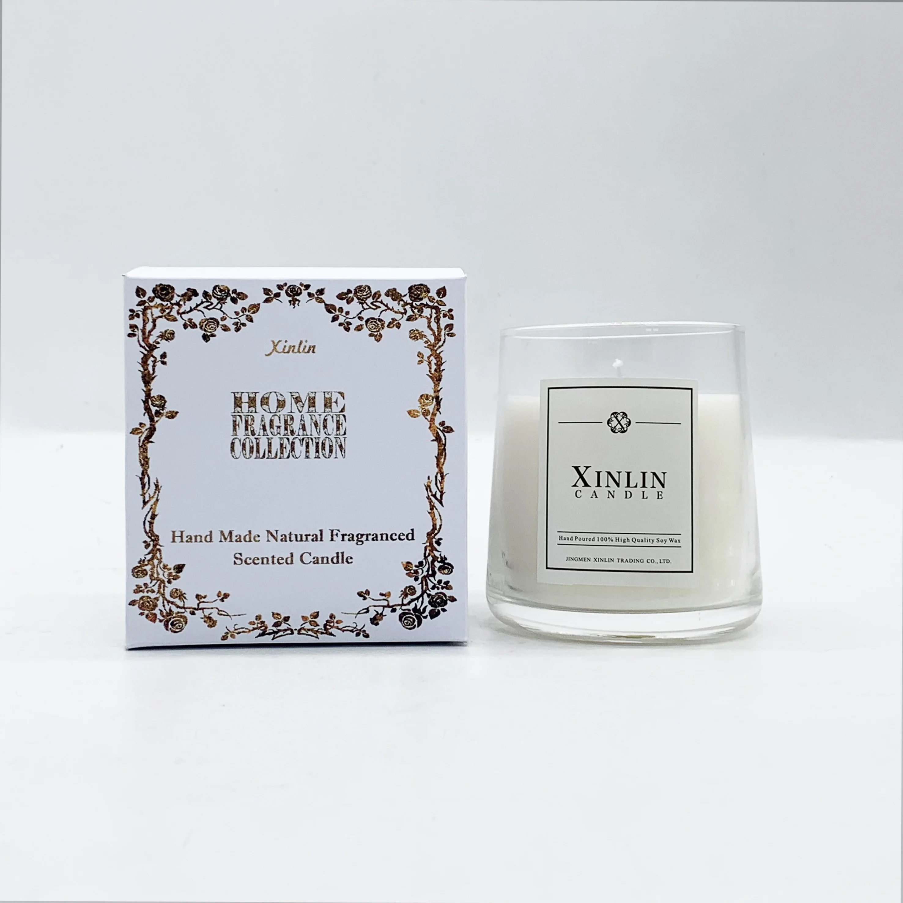 High Quality Home Decor Whiskey Glass Jar Private Label Natural Fragrance Soy Wax Scented Candles