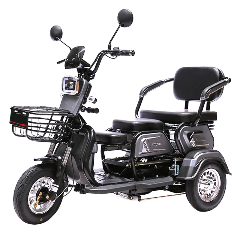 Low Speed Safety Woman Bike Sweden Adult Drift Frame 3 Wheel Electric Tricycle Pedicab Gas Ebike Trike Seat Tricycle Scooter