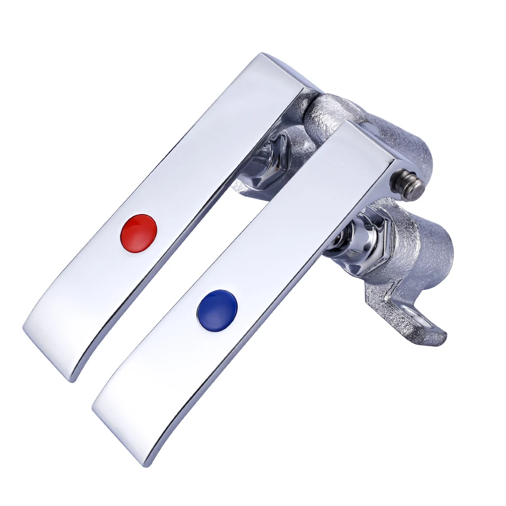 Hands Free Faucet Dual Foot Pedal Knee Control for Sink Faucet,Brass Double Pedal Valve Operated Faucet Tap