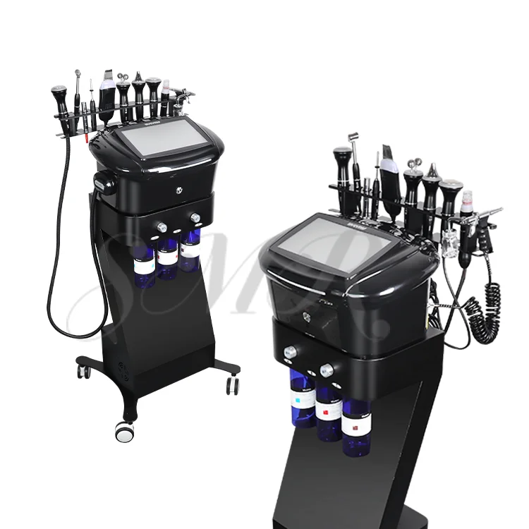 9 In 1 Crystal Microdermabrasion Diamond H2o2 Water Aqua Peeling Hydra Oxgen Facial Hydro skin scrubber machine