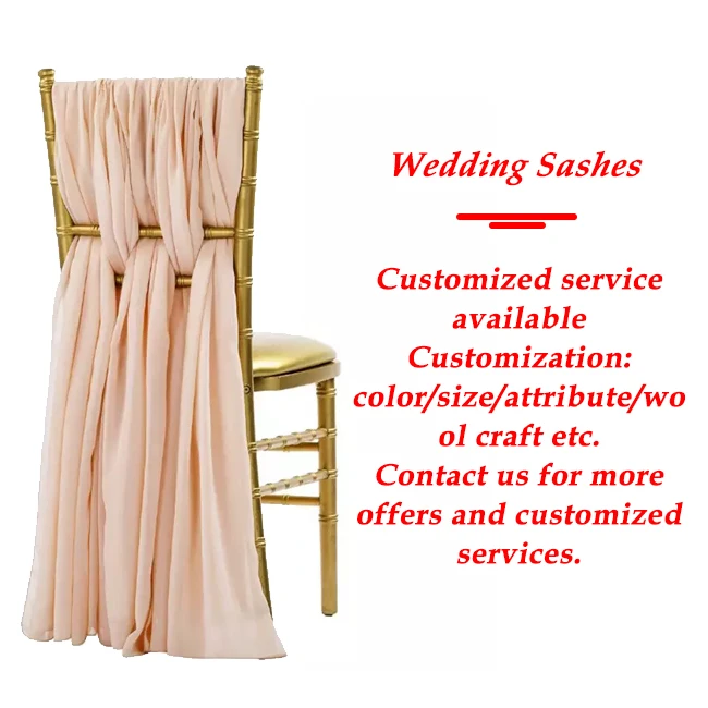Riffled Organza Sashes Bride Romantic Factory Direct Chiffon Chiavari Chair Covers Bands for Wedding Party Banquet Decorative