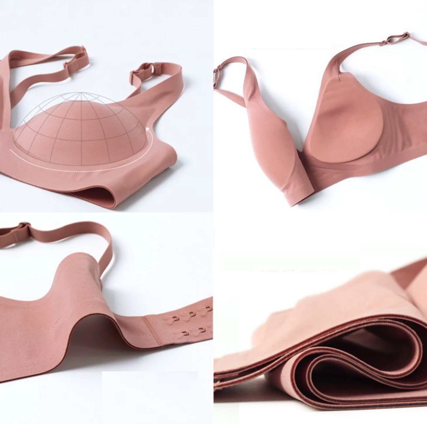 2022 Seamless Bras for Woman Wireless Ice Silk Removable Padded Bralette No Wire Comfortable Plus Size Brassiere Underwear