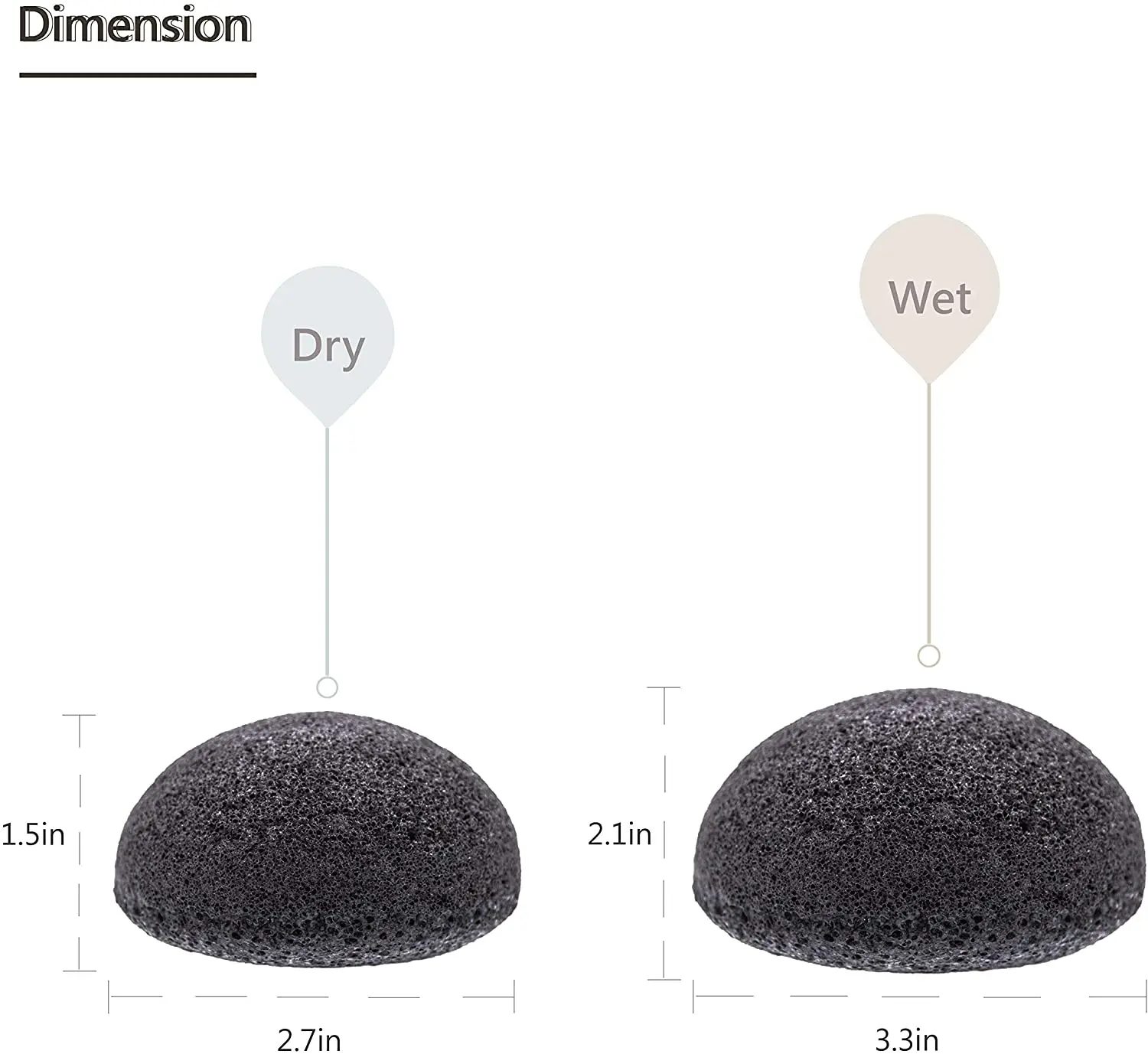 
Spong 4 Fac Bio Box OEM Big Diy Usa Tear Body Konjac Sponge Set 