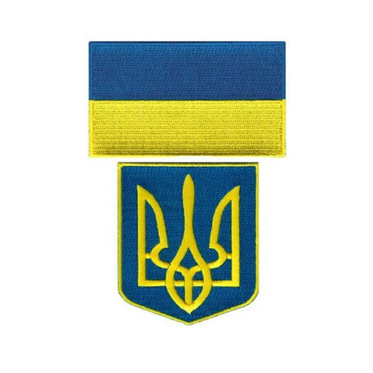 Beautiful Decorative Patches Fashion Patch Ukraine Flag Hook Back