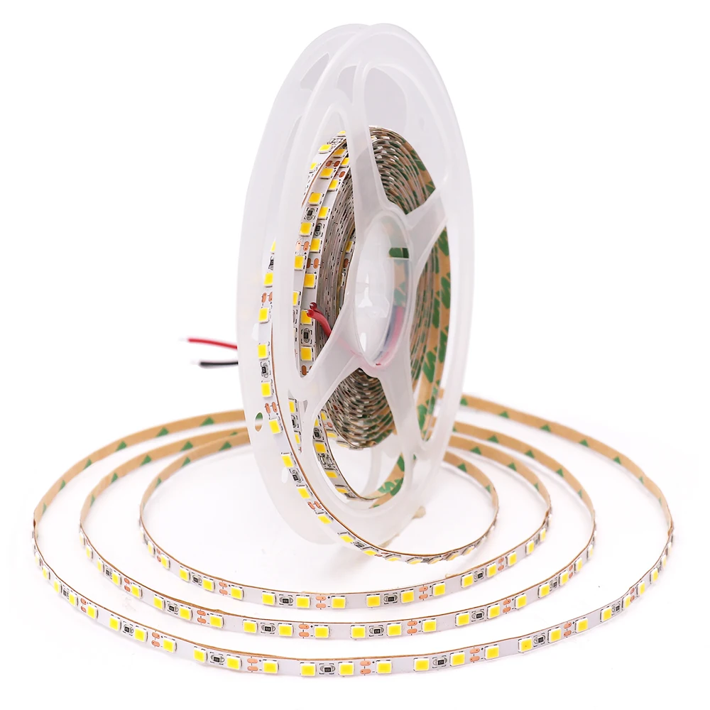 12V 5M SMD 2835 120leds/m Flexible Light Rope Tape 4mm PCB LED Strip