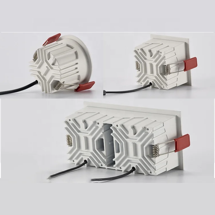 TUYA ZIGBEE DALI TRIAC  0-10V CRI97/90 Double 6W 10W 20W recessed square dimmable cct change led smart recessed downlight