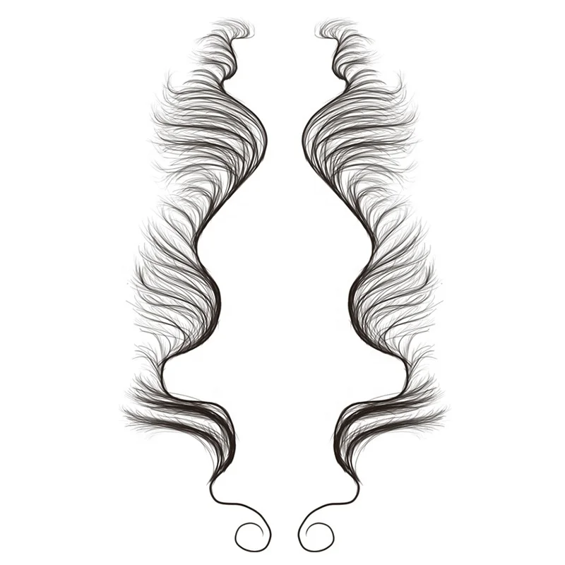 Wholesale Decoration Fashion Private Bangs Artificial Paper Waterproof Women Temporary Hair Edges Tattoo Sticker