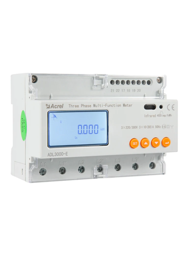 Acrel ADL3000-E/C RS485 modbus 3 Phase Din Rail Smart data recorder power meter for Solar system