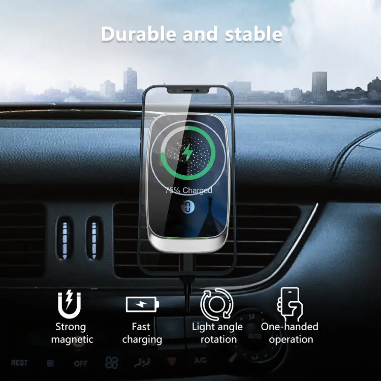 Новое магнитное беспроводное автомобильное зарядное устройство для iPhone 12 Pro Max Mini Mag безопасный держатель телефона с быстрой