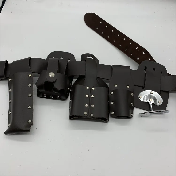 Factory direct customization of the first layer cowhide electrician kit hammer hook pocket accessories hammer rack hammer rack