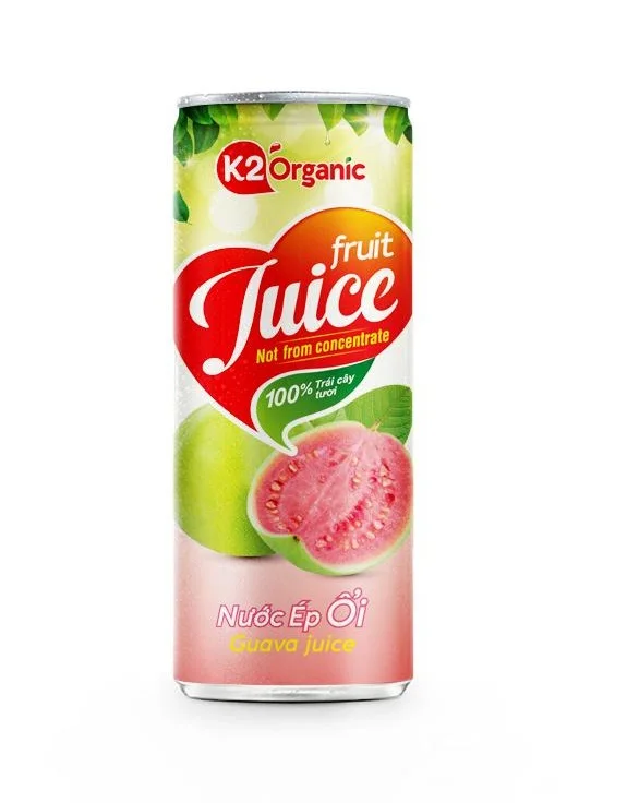 240ml Guava Juice not From Concentrate Freshly Squeezed Hot Selling  Best Manufacturer Brand From Vietnam