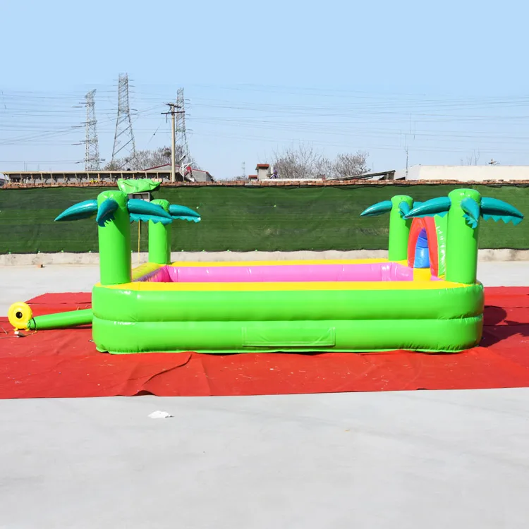 palm tree inflatable foam pit/ inflatable ball pit pool for kids