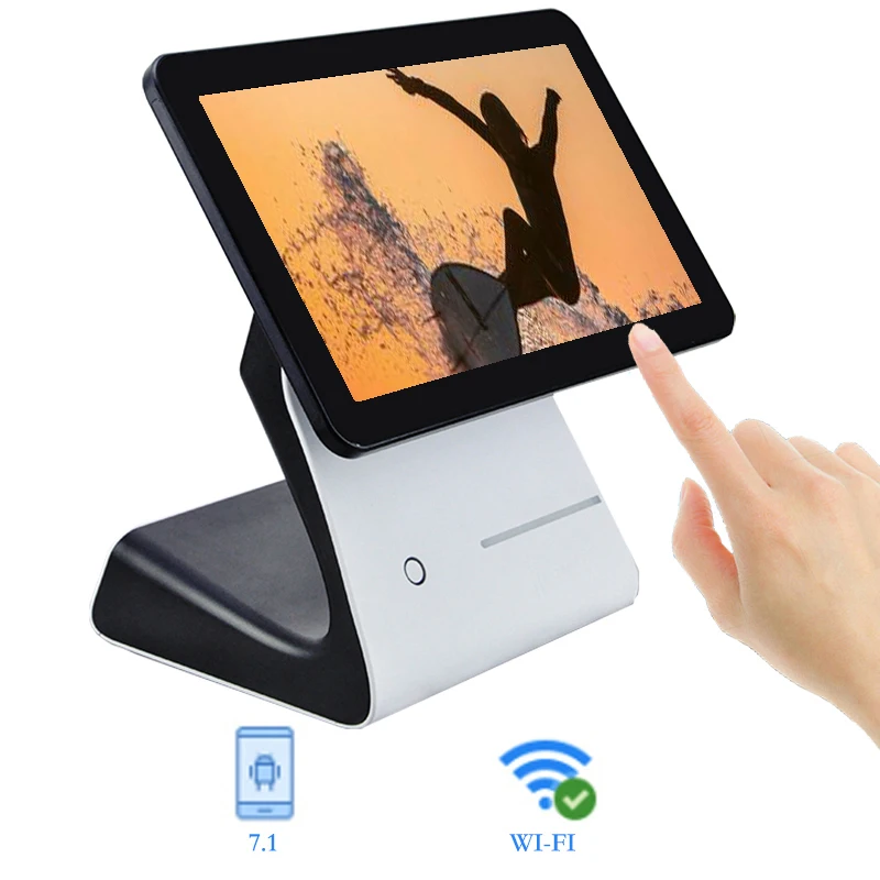 Gmaii 15.6 cash register automatic cash payment registratore di cassa pos terminal system and receipt printer 58mm