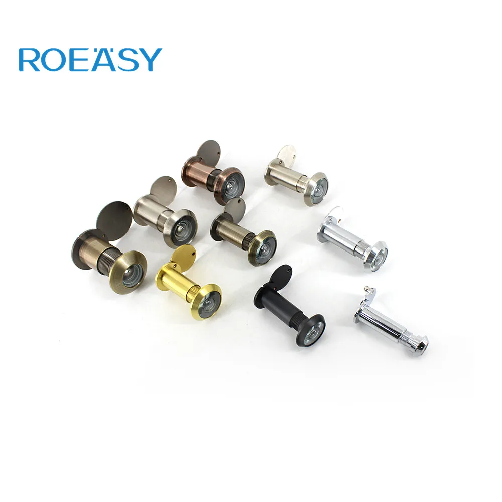 Roeasy 200 Degree Brass Door Eye Viewer With Glass Lens Door Peepholer with Cover