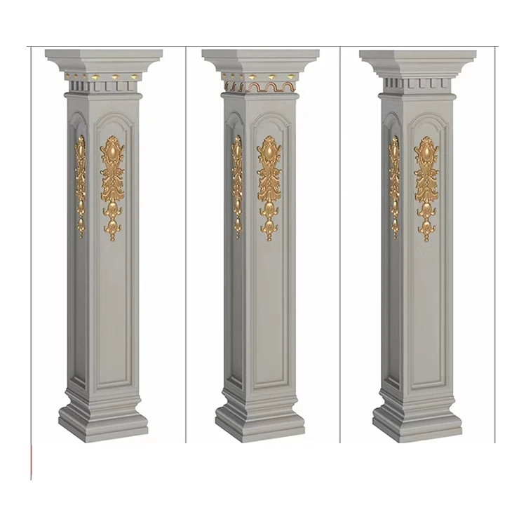Outdoor Decorative ABS plastic concrete cast in place roman square and round pillar mold for cement columns