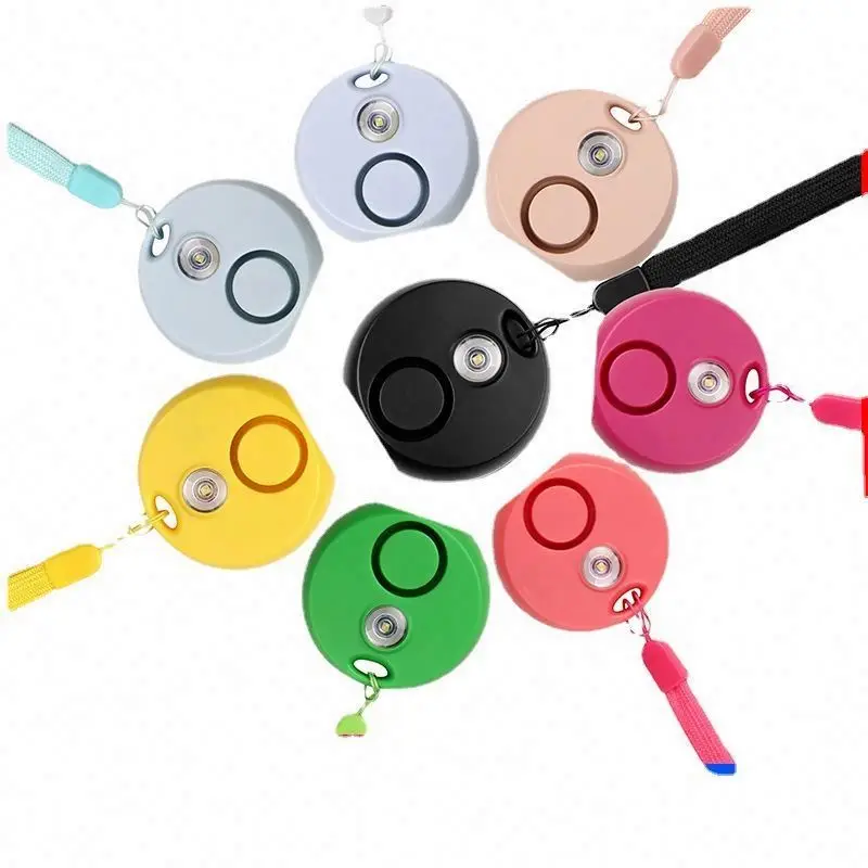 140db Emergency Self Defense Alarm keychain Safety defence Key Chain Led Security Personal Alarm Keychain for Women