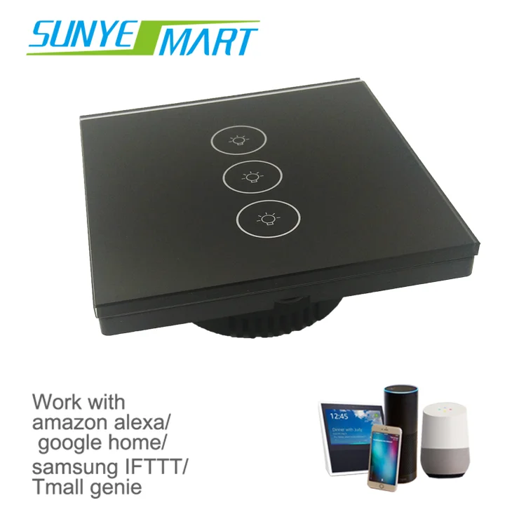 
Touch WiFi Smart Switch Compatible with Alexa Google home and IFTTT,Timer and Remote Control,No Hub required 