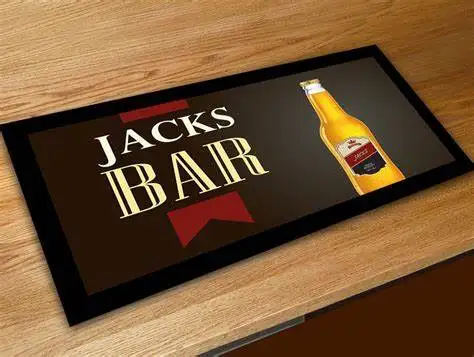 Customized Personalised name pints Carling Branded Rubber Backed Bar Runner Pubz n Clubz Hospitality Supplies