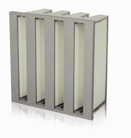 F8 V Bank Filter Medium Grade Efficiency Fiberglass V Type Air Filter for Industrial Manufacturing Plants