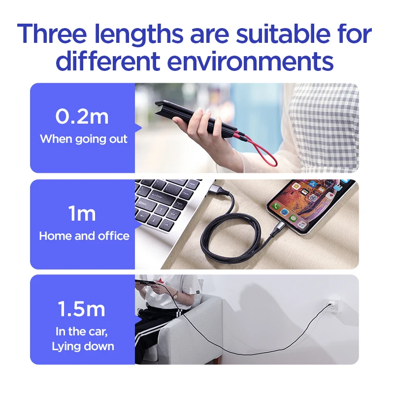 
Joyroom custom braided nylon usb type c fast charging cable for android 