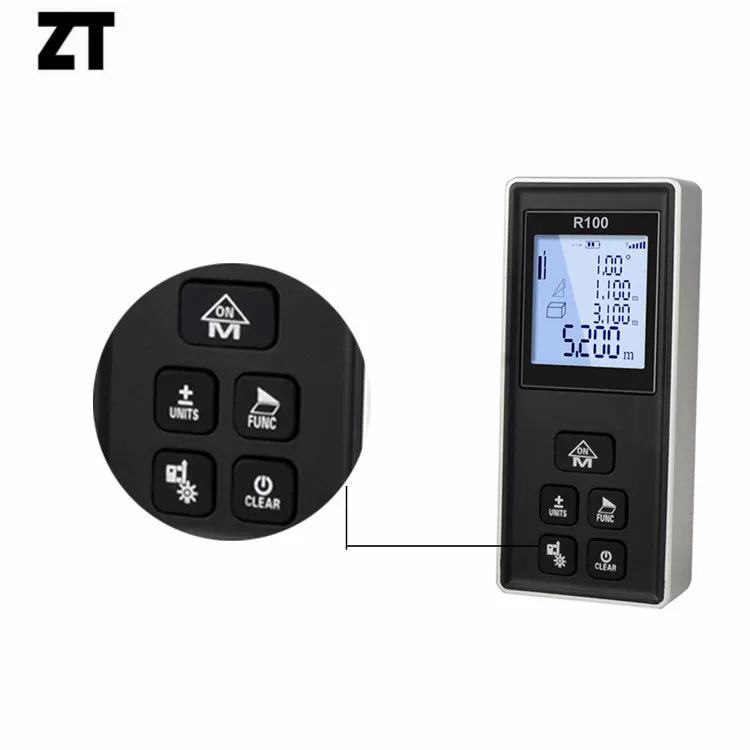 100m Laser Distance Meter Electronic Measuring Tool Laser Rangefinder