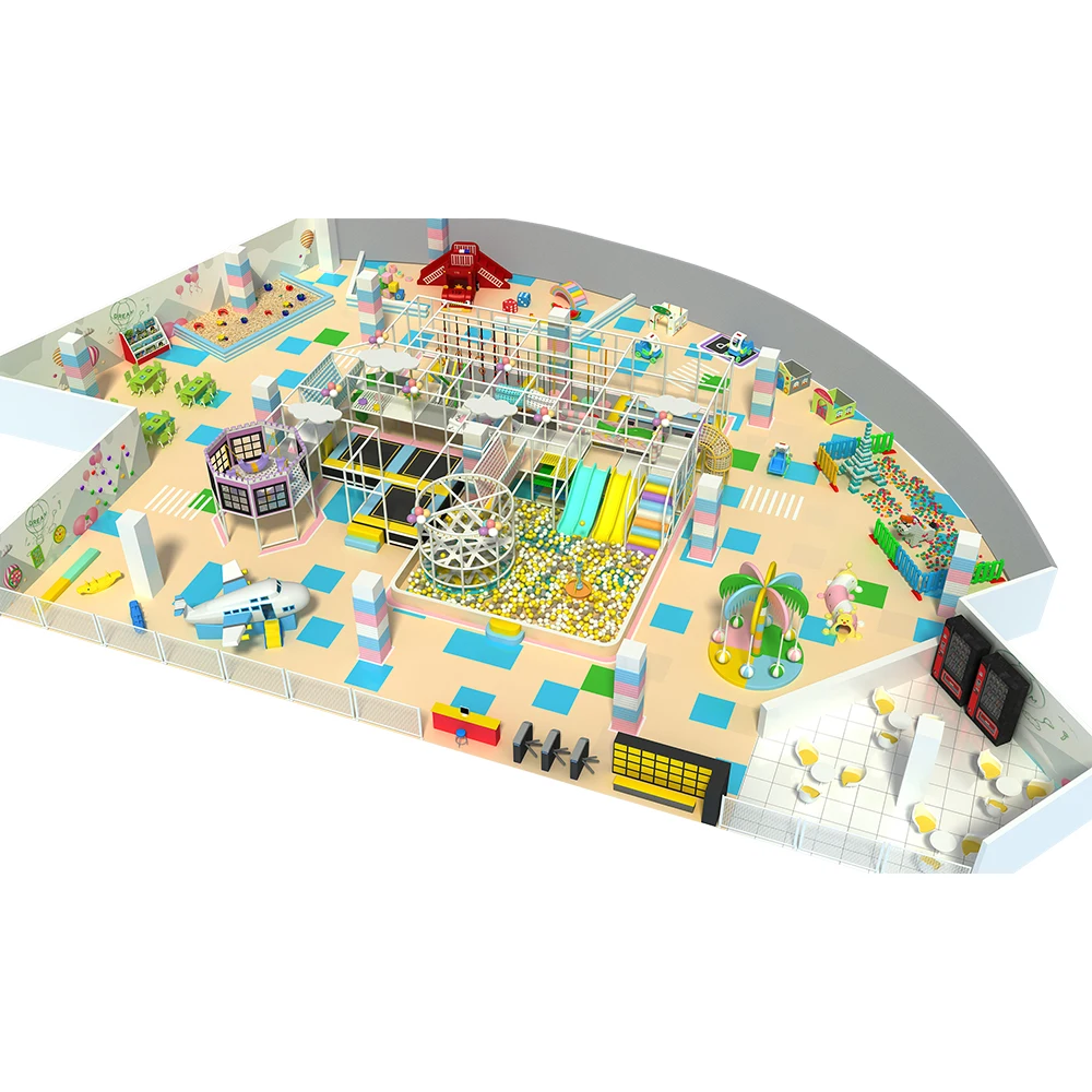 Large play area indoor mall with playground