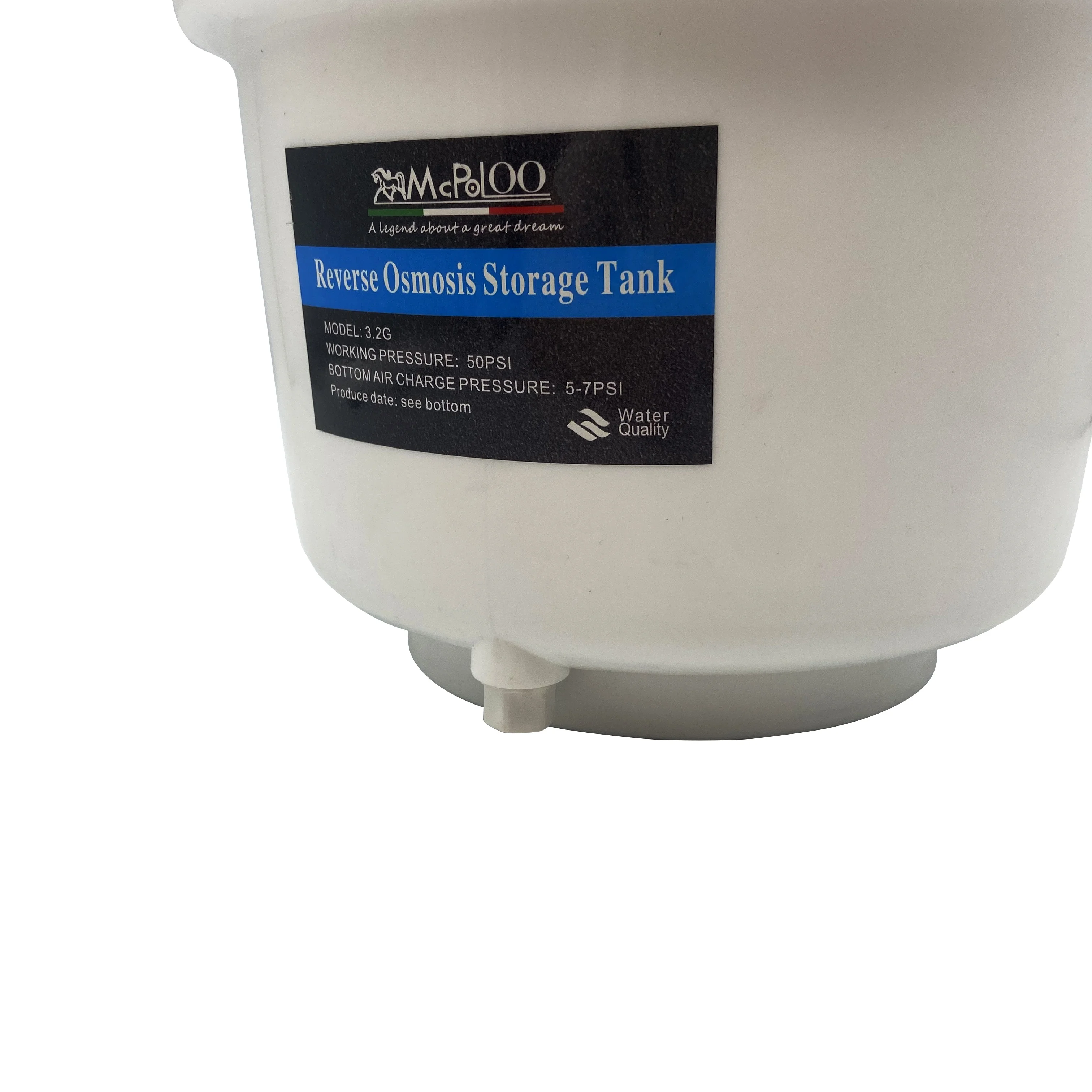 3.2G RO pressure tank/plastic water storage tank