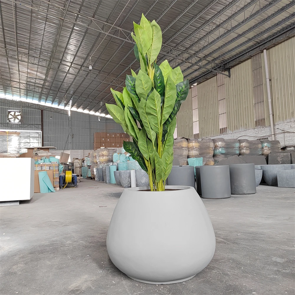 Оптовая продажа современный стиль ваза из стекловолокна для внутреннего или наружного использования