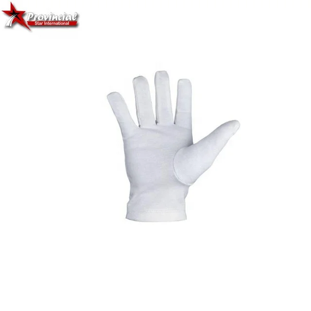 High Quality Masonic Regalia White Cotton Embroidery gloves