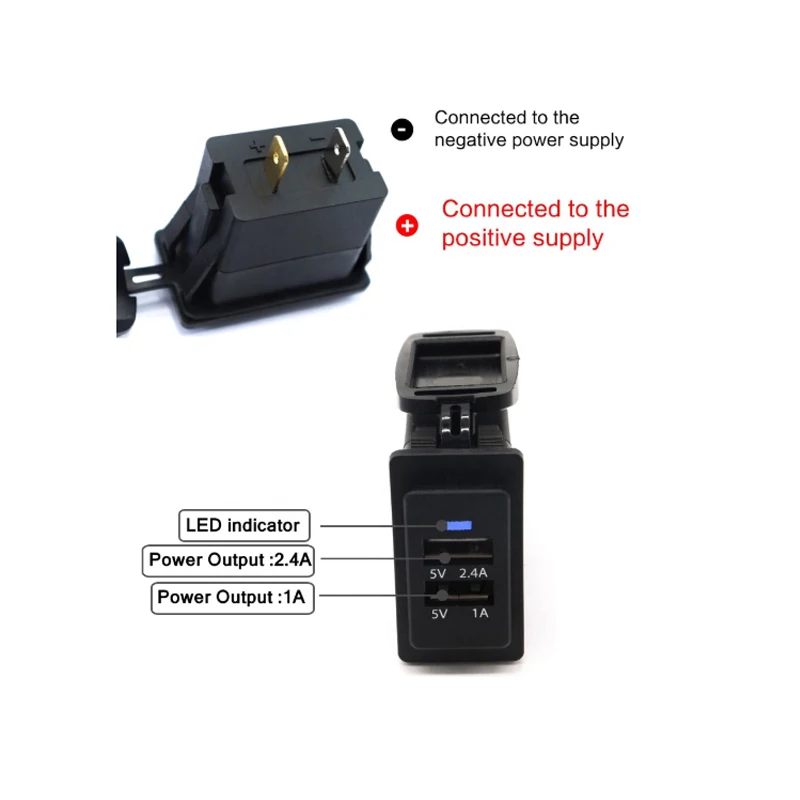 Amomd CE хит продаж Цена по прейскуранту завода 12-24V быстрое устройство работающее от прикуривателя с 2 портами USB Автомобильное зарядное устройство для мобильного телефона для автомобиля, для мотоцикла, корабль с светодио дный