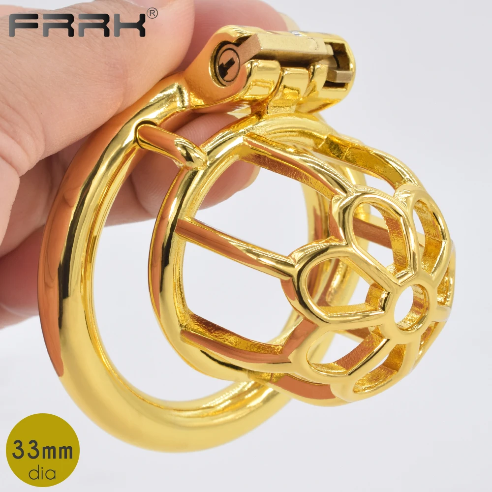 FRRK 51 мм Золотая клетка для пениса из нержавеющей стали устройство целомудрия металлическая мужчин