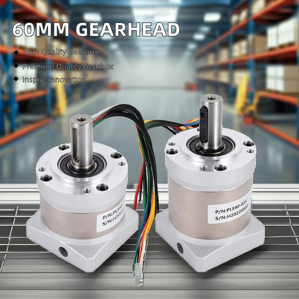 Single Step 60mm round Flange Gearhead for 24V Stepper Motor Precision Planetary Speed Gearbox Customized ODM Support