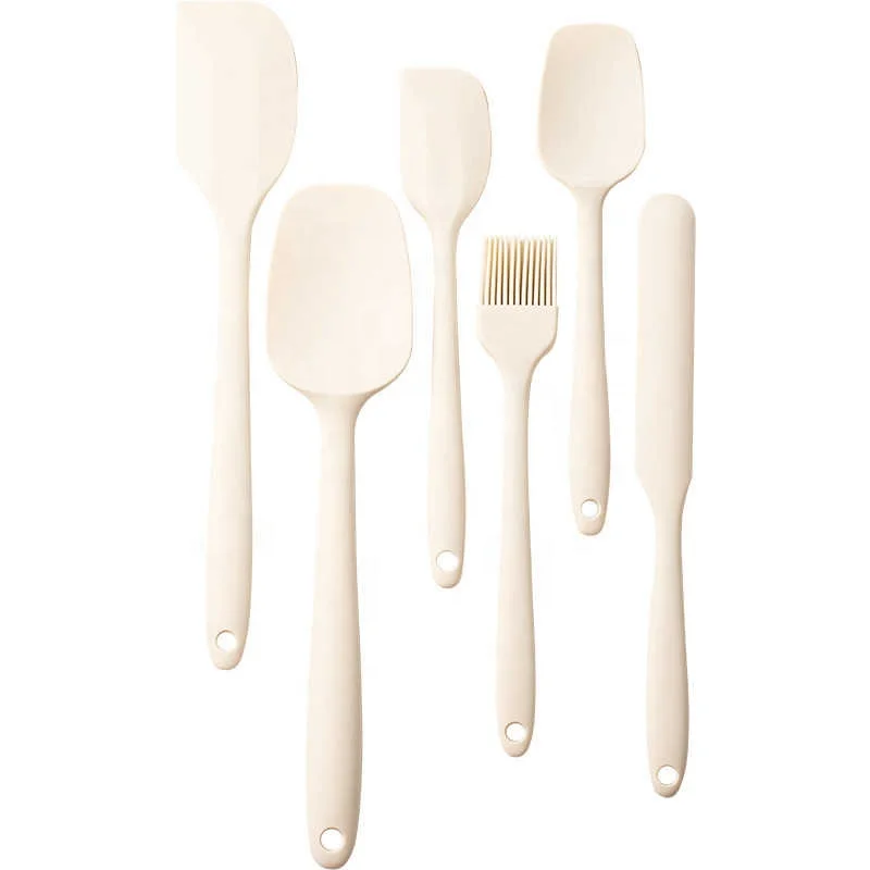 One-Piece Silicone Spatula Baking Tools Six-Piece Set of Food-Grade Heat-Resistant Spatula Cake Butter Brush