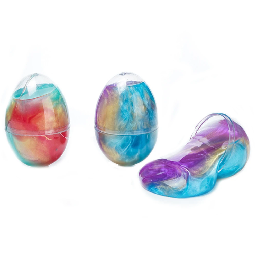 
LD0410 Slime Galaxy Slime Putty Eggs Fluffy Slime Stress Relief Toy For Kids Stocking Stuffers 