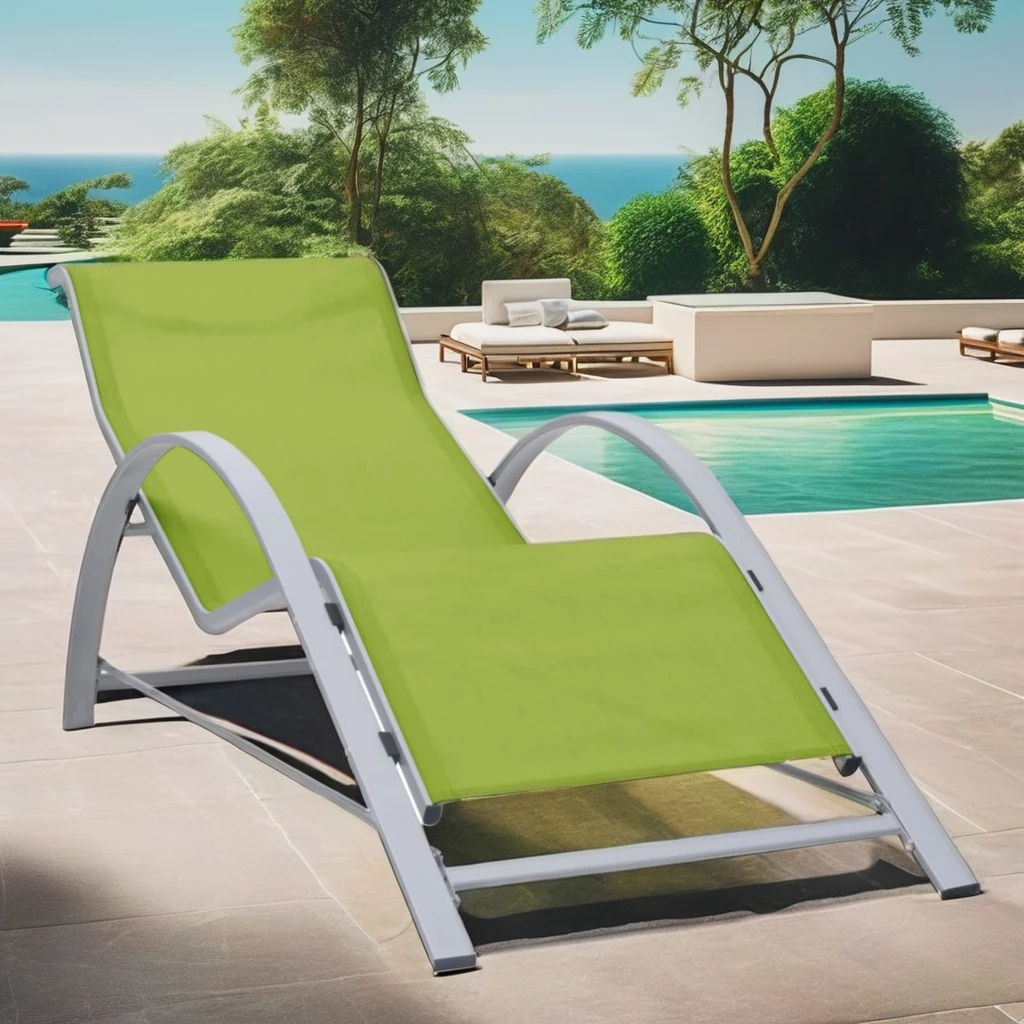 Hotel Outdoor Furniture Swimming Pool Lounger Chair Modern Garden Furniture Adjustable Outdoor Chaise Lounge Aluminum Frame