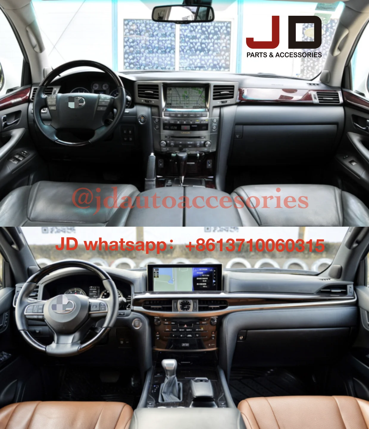 New OEM Design 1:1 Dashboard Inside Interior Kits For LX570 08-15 Upgrade to 2016-21