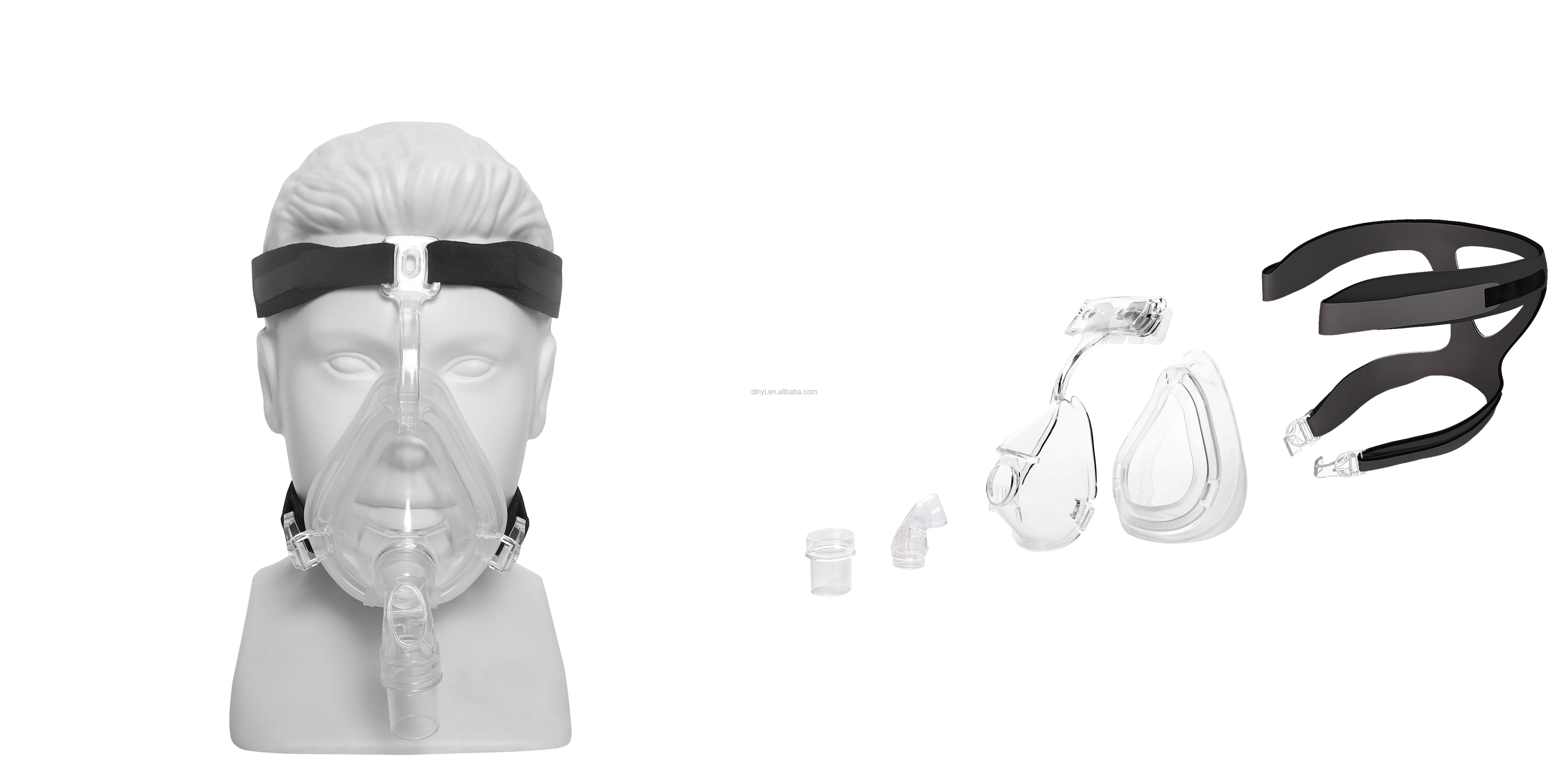 
Silicone Cpap Breathing Full Face Mask With Headgear 