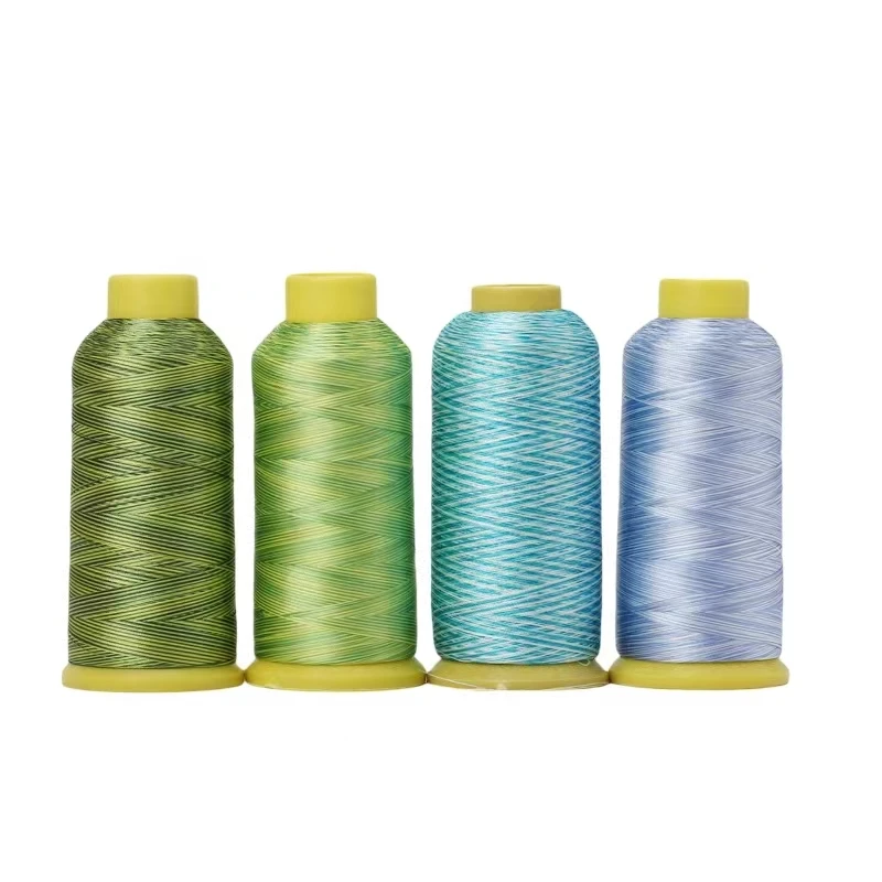 Colorful Sewing Thread Cone Embroidery Factory Wholesale 108d/2 5000yard 100% Polyester Thread For Machine